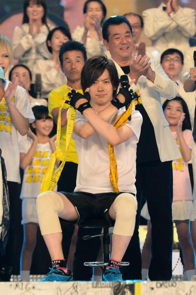 １００キロマラソンを完走したＤＡＩＧＯ＝日本武道館