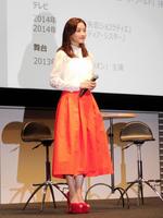 プリンター「ＰＩＸＵＳ」の新ＣＭ発表会に登場した石原さとみ＝東京・品川