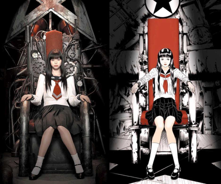 　紅一点の異色ヒロイン・カノンを演じる中条あやみと原作のイラスト