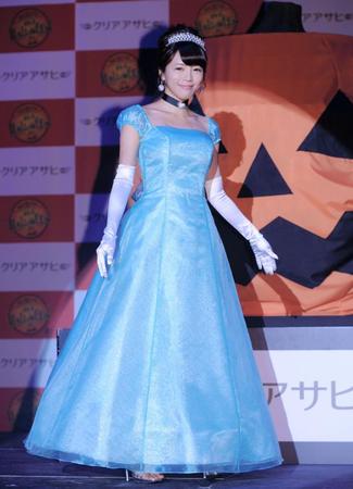 ハロウィンイベントに登場した釈由美子＝東京・渋谷ヒカリエ（撮影・開出牧）