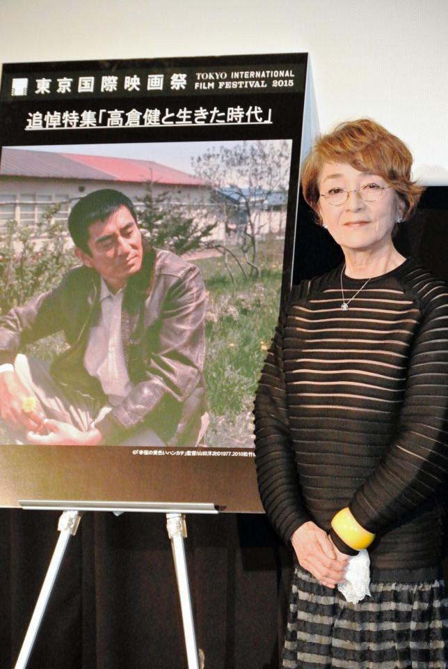 高倉健さんへの思いを語った倍賞千恵子＝東京・新宿