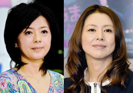 ドラマで共演する薬師丸ひろ子（左）と小泉今日子