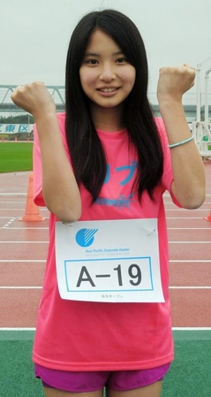 リレーマラソンで３キロのマラソンに挑んだ木下彩音＝東京・夢の島競技場