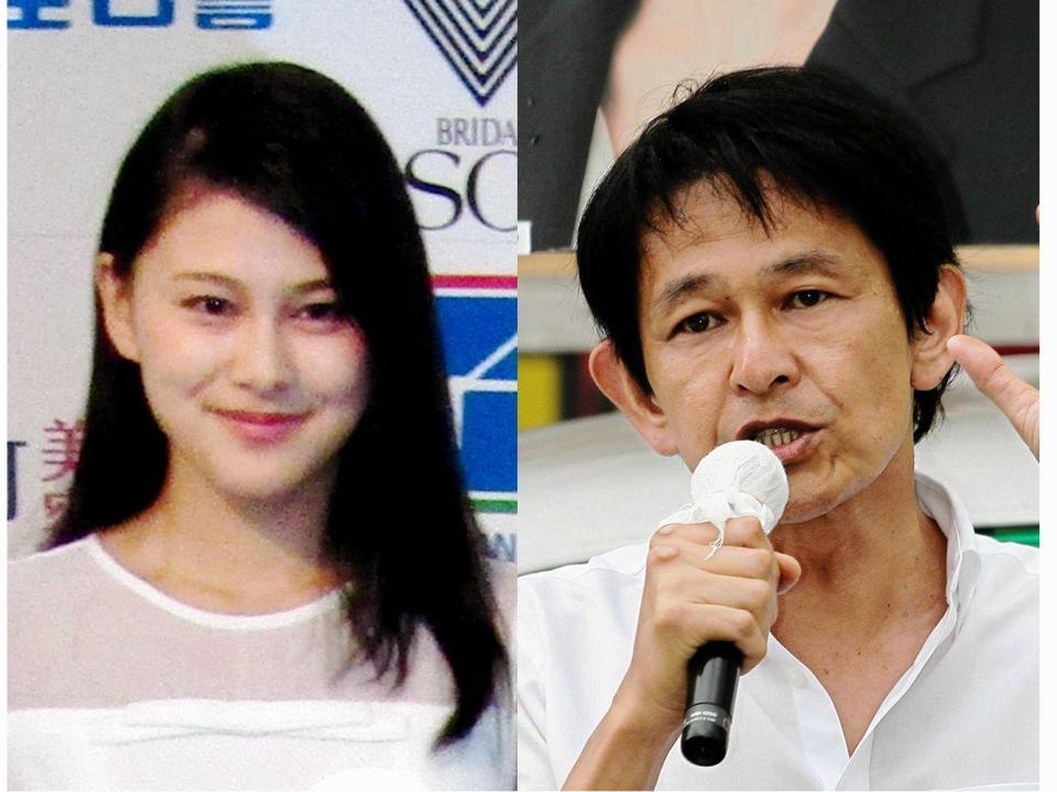 松野頼久党首と松野未佳さん