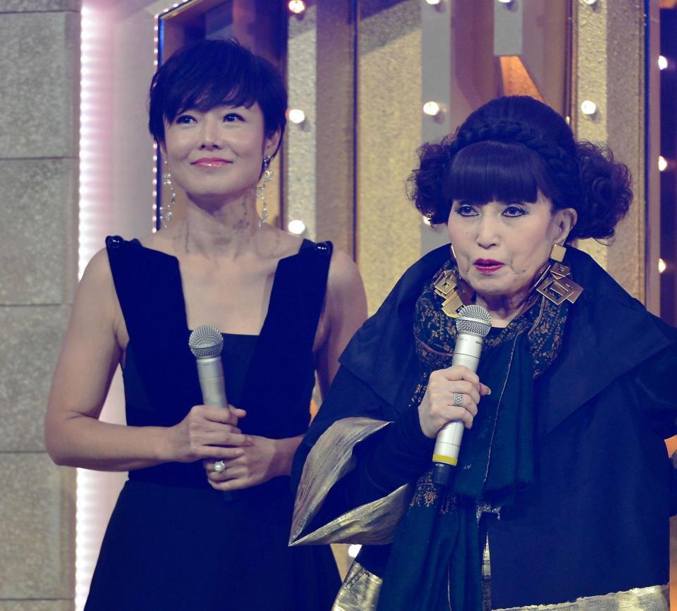 リハーサルした総合司会の黒柳徹子。左は有働由美子アナ＝ＮＨＫホール（撮影・堀内翔）