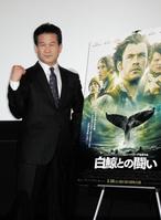 「白鯨との闘い」をＰＲする辛坊治郎キャスター＝大阪市内