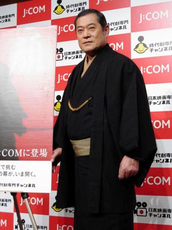 池波正太郎時代劇スペシャル「顔」製作発表に登場した松平健＝都内