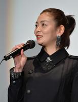 「鉄の子」初日あいさつに登場した田畑智子＝角川シネマ新宿