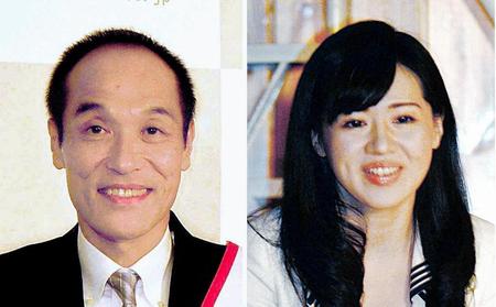 上西議員（右）から公開討論を要求された件について“宣戦布告”した東国原