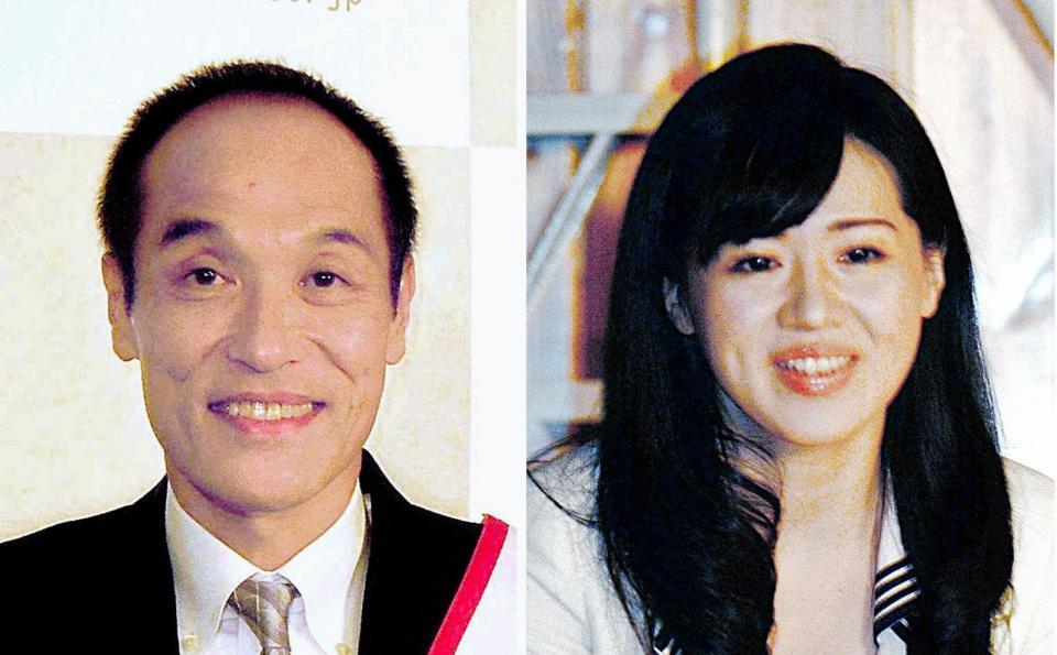 上西議員（右）から公開討論を要求された件について“宣戦布告”した東国原