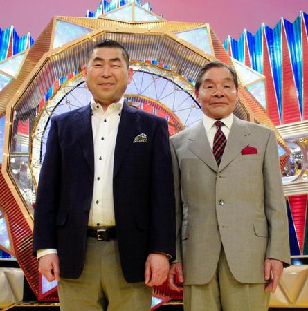 ＮＨＫ「バラエティー生活笑百科」に１５年ぶりに復帰する桂南光（左）と、相談室長の笑福亭仁鶴＝ＮＨＫ大阪放送局