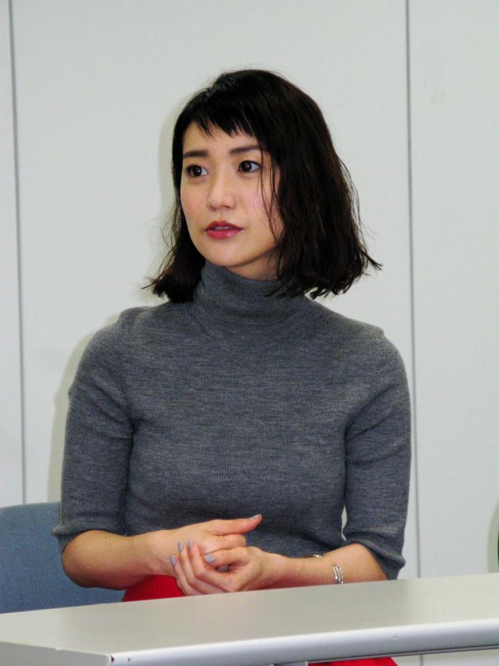 舞台「美幸－アンコンディショナルラブ」の会見を行った大島優子＝大阪市内