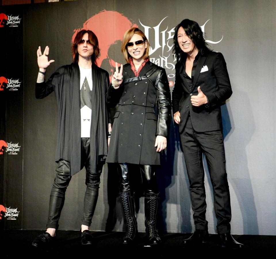 ロックスタイルクロコブーツYOSHIKI HYDE SUGIZO HYDEとSUGIZO。 - THE LAST ROCKSTARS日米ライブ決定、緊急会見