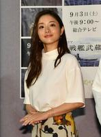ＮＨＫスペシャル「ドラマ　戦艦武蔵」完成試写会の会見に出席した石原さとみ＝東京・渋谷のＮＨＫ