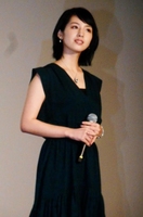 映画「絶壁の上のトランペット」の完成披露上映会で舞台あいさつした桜庭ななみ＝東京・お台場シネマメディアージュ