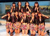 新曲発売イベントを開催したアンジェルム＝東京・東池袋のサンシャインシティ噴水広場