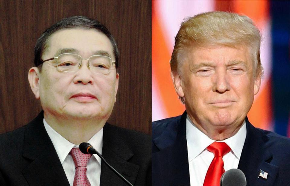 籾井会長（左）とトランプ氏