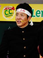 「Ｃ．Ｃ．レモン受験生応援イベント」に登場した松岡修造＝東京・神田須田町のＺ会御茶ノ水校