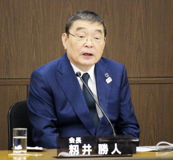 退任前最後の定例会見に出席したＮＨＫ籾井勝人会長