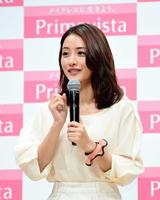 イベントで美容について語る石原さとみ＝東京・表参道ヒルズ（撮影・開出牧）