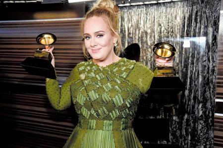 第５９回グラミー賞で５冠を達成したアデル＝提供Ｇｅｔｔｙ　Ｉｍａｇｅｓ（クレジットに必ずＧｅｔｔｙ　Ｉｍａｇｅｓ入れてください）