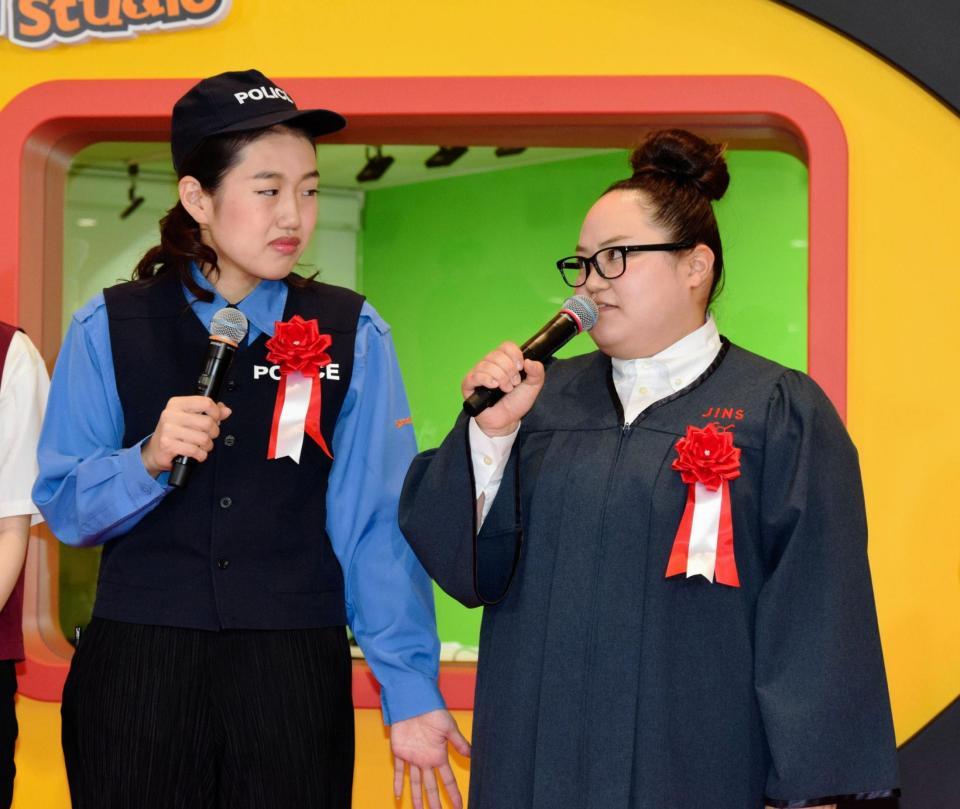 不仲説を否定した横澤夏子（左）とゆいＰ＝都内