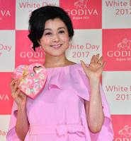 　ゴディバのホワイトデーイベントに登場した藤原紀香＝恵比寿アクトスクエア