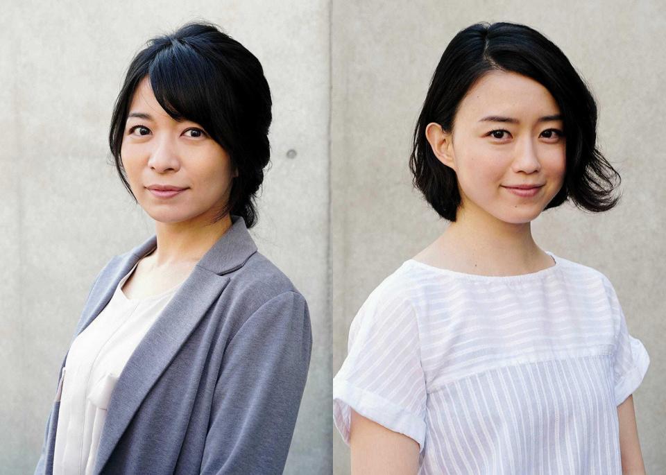 　日９版マナカナを結成した三倉茉奈（左）と原田佳奈