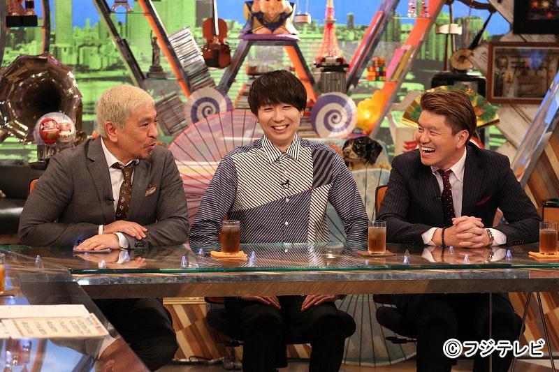 フジテレビ「ワイドナショー」で不倫問題を赤裸々に語った川谷絵音。左は松本人志、右はヒロミ