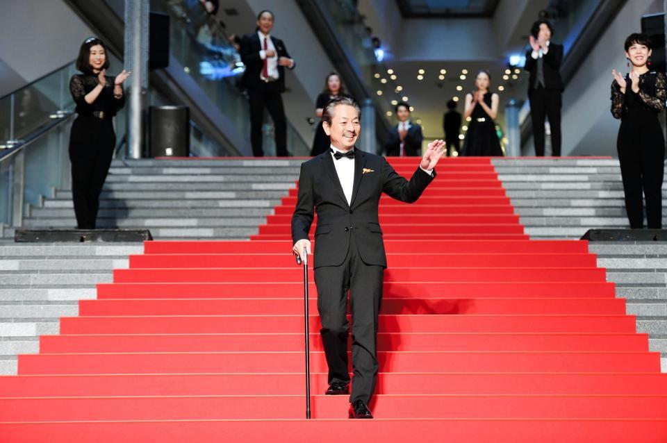 風格を漂わせイベントに登場した水谷豊＝東京・表参道ヒルズ（撮影・開出牧）