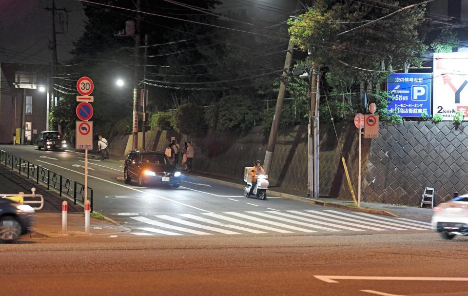 木村拓哉が接触事故を起こした交差点＝調布市（撮影・棚橋慶太）