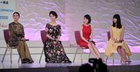 トークセッションに登場した（左から）武井咲、剛力彩芽、吉本実憂、高橋ひかる＝東京・グランドプリンスホテル新高輪（撮影・開出牧）