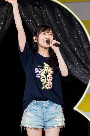 コンサートでグループ卒業を発表した矢倉楓子＝大阪城ホール（Ｃ）ＮＭＢ４８