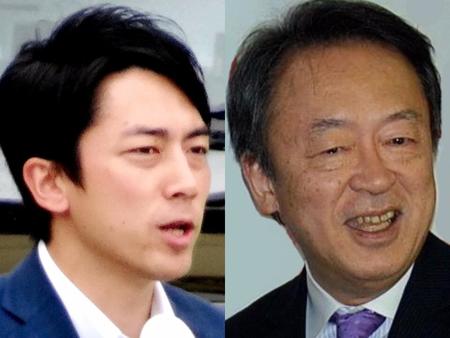 小泉進次郎氏（左）と池上彰氏