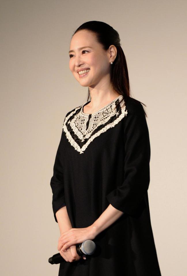 完成報告会に登場し輝く笑顔の松田聖子＝東京・ＴＯＨＯシネマズ六本木ヒルズ（撮影・開出牧）