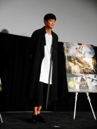 映画「ＭＡＳＴＥＲ／マスター」の来日舞台あいさつをしたカン・ドンウォン＝東京・ＴＯＨＯシネマズ上野