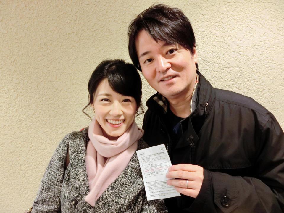 カンテレの林弘典アナ（右）と妻の中島めぐみアナ