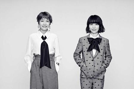 　解散を発表したチャットモンチーの福岡晃子（左）と橋本絵莉子