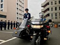 　長田警察署で一日警察署長を務めた岡野春香