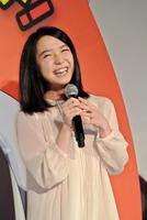 舞台あいさつで満面の笑みを見せる上白石萌音＝東京・六本木