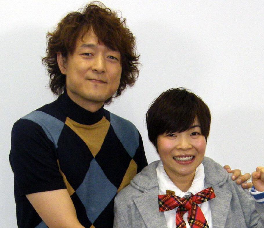 山田花子（右）と夫の福島正紀さん