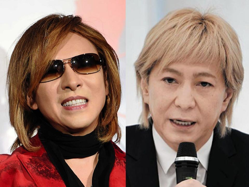 YOSHIKI（左）と小室哲哉