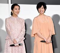 笑顔で話す優香（左）と木村文乃＝ＴＯＨＯシネマズ六本木ヒルズ（撮影・棚橋慶太）