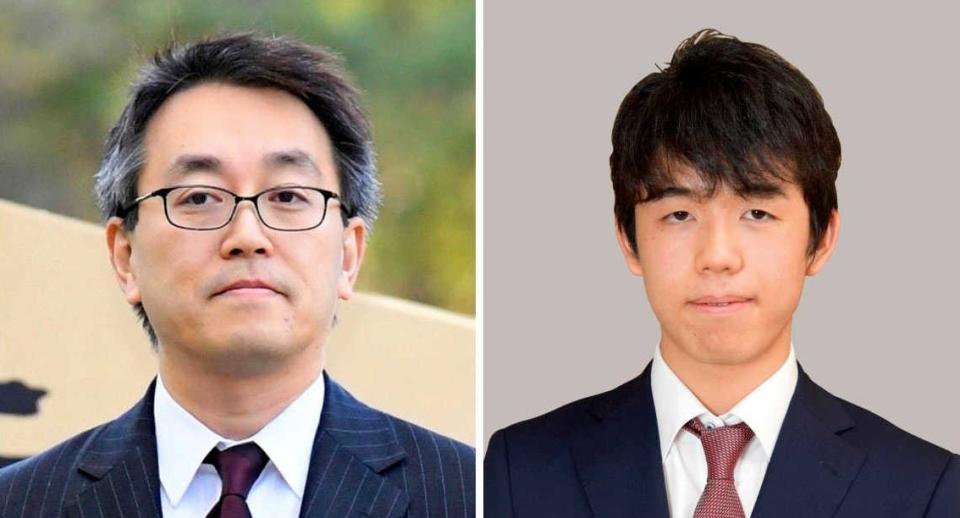 　羽生善治二冠（左）と藤井聡太六段