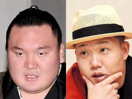白鵬（左）と故いときんさん