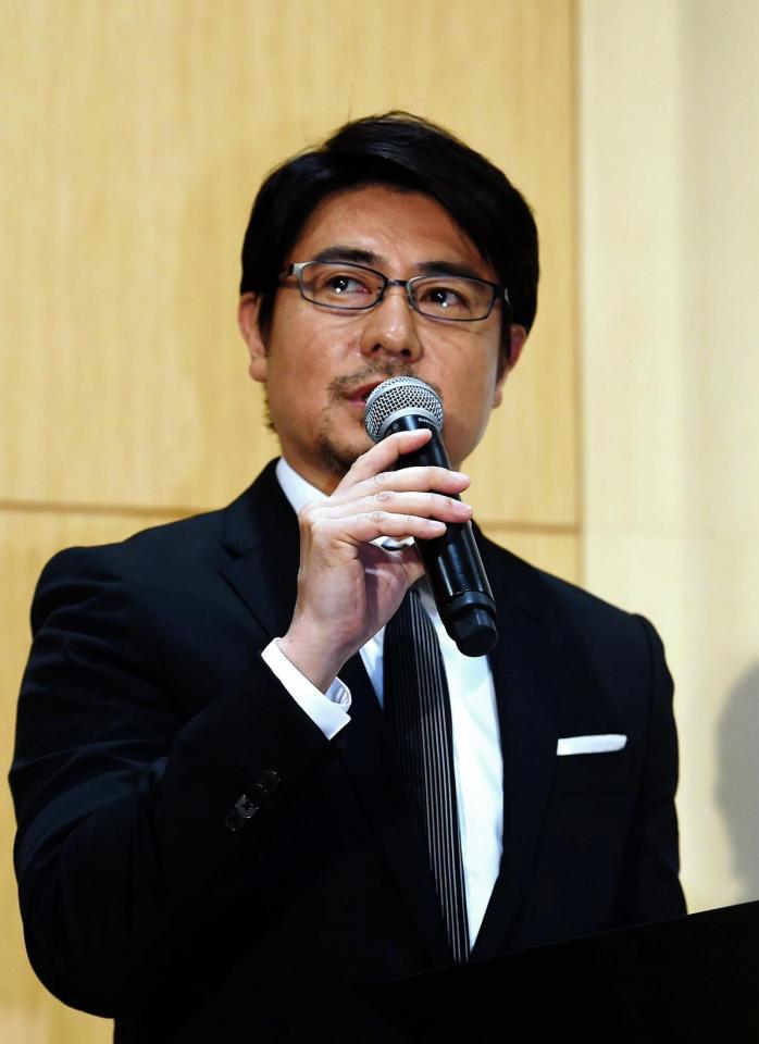 「ラプラスの魔女」地球科学科特別講義のＭＣを務める安東弘樹アナウンサー＝東京・日本大学桜上水キャンパス（撮影・開出牧）