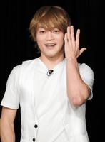 映画「ボストン　ストロング～ダメな僕だから英雄になれた～」の公開直前イベントに登場したおばたのお兄さん＝東京・虎ノ門