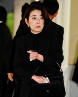 西城秀樹さんの通夜に参列した岸本加世子＝東京都港区の青山葬儀所