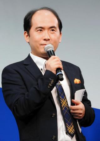 パパとして初仕事に臨んだトレンディエンジェルの斎藤司＝東京ビッグサイト