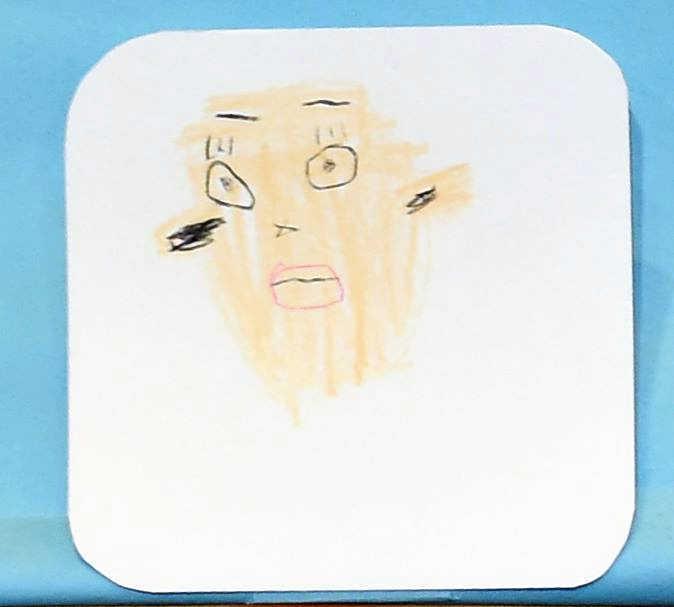 　父の日に勸玄君が書いた父・市川海老蔵の似顔絵